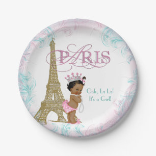 Ethnic Paris Baby Dusche Pappteller