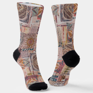 Ethnic Patchwork Abstrakte Crew Socken