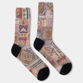 Ethnic Patchwork Abstrakte Crew Socken (Rechts)