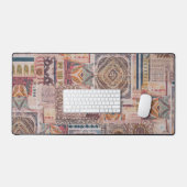 Ethnic Patchwork Desk Mat Schreibtischunterlage (Tastatur & Maus)