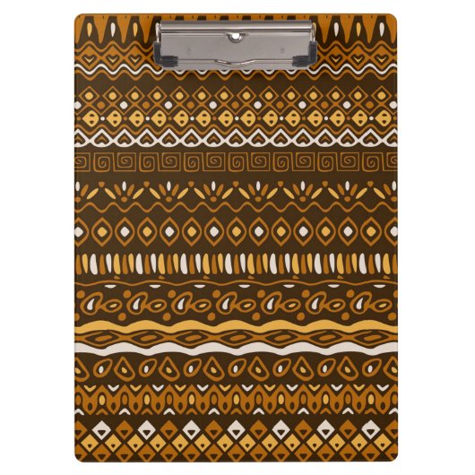 Ethnic Pattern Clipboard Klemmbrett (Vorderseite)