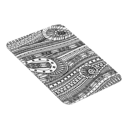 Ethnic Pattern Doodle Magnet (Rechte Seite)