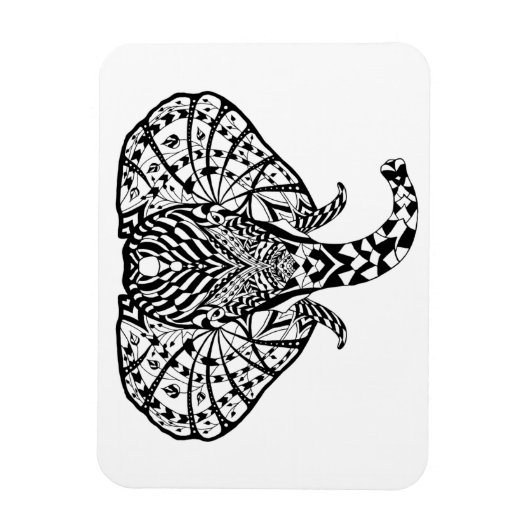 Ethnic Pattern Elephant Magnet (Vertikal)