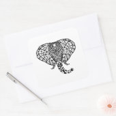 Ethnic Pattern Elephant Quadratischer Aufkleber (Umschlag)