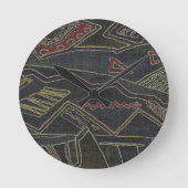 ETHNIC PATTERN RUNDE WANDUHR (Vorderseite)