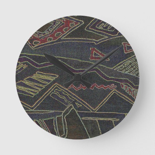 ETHNIC PATTERN RUNDE WANDUHR (Vorderseite)