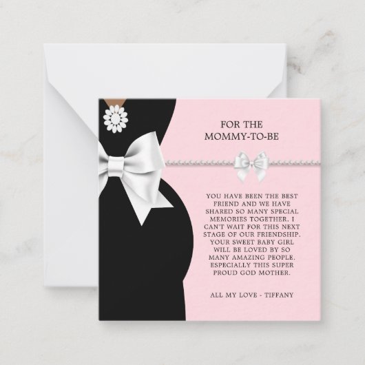 Ethnic Pink Elegant Extravagant Tiffany Themengesc Mitteilungskarte (Vorderseite)