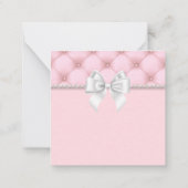 Ethnic Pink Elegant Extravagant Tiffany Themengesc Mitteilungskarte (Rückseite)