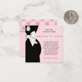 Ethnic Pink Elegant Extravagant Tiffany Themengesc Mitteilungskarte (Vorderseite/Rückseite Beispiel)