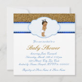 Ethnic Prince Baby Dusche Einladung (Rückseite)