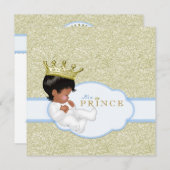 Ethnic Prince Baby Dusche Einladung (Vorne/Hinten)