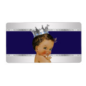 Ethnic Prince Baby Dusche Wasser Flasche Etikett (Vorne)