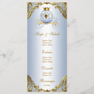 Ethnic Prince Baby Shower Menu Menükarte