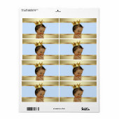 Ethnic Prince Boy Baby Dusche Wasserflasche Etiket (Vorne)