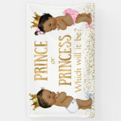 Ethnic Prince Gender Reveal Baby Dusche Banner (Vertikal)