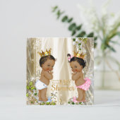 Ethnic Prince Gender Reveal Baby Dusche Einladung (Stehend Vorderseite)