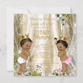 Ethnic Prince Gender Reveal Baby Dusche Einladung (Rückseite)