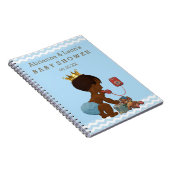 Ethnic Prince on Phone Baby Shower Guest Book Notizblock (Rechte Seite)
