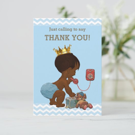 Ethnic Prince on Phone Danke Chevrons (Stehend Vorderseite)