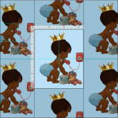 Ethnic Prince on Phone Teddy Bären Suitcase Stoff (Kachel)