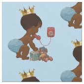 Ethnic Prince on Phone Teddy Bären Suitcase Stoff (Nahaufnahme)