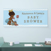 Ethnic Prince Phone Baby Dusche Blue Chevrons Banner (Messe)