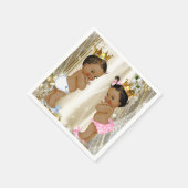 Ethnic Prince Princess Baby Dusche Serviette (Ecke)