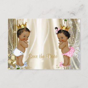 Ethnic Prince Princess Babydusche Save the Date