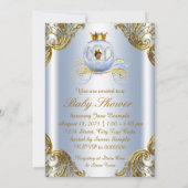 Ethnic Prince Royal Carriage Prince Baby Dusche Einladung (Rückseite)