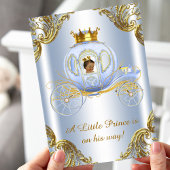Ethnic Prince Royal Carriage Prince Baby Dusche Einladung
