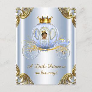 Ethnic Prince Royal Carriage Prince Baby Dusche Einladung
