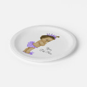 Ethnic Princess Baby Dusche Pappteller (Schrägansicht)