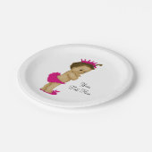 Ethnic Princess Baby Dusche Pappteller (Schrägansicht)