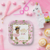 Ethnic Princess Baby Dusche Rosa Rose Blütenblüten Pappteller (Party)