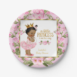 Ethnic Princess Baby Dusche Rosa Rose Blütenblüten Pappteller