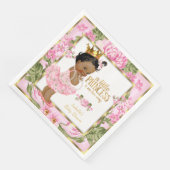 Ethnic Princess Baby Dusche Rosa Rose Blütenblüten Serviette (Ecke)