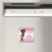 Ethnic Princess Baby Dusche Save the Date rosa Magnet (In Situ (Geschirrspüler))