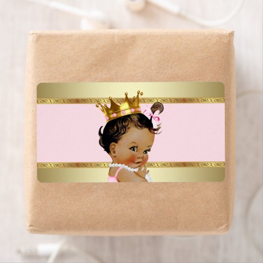 Ethnic Princess Baby Dusche Wasser Flasche Etikett (Insitu)