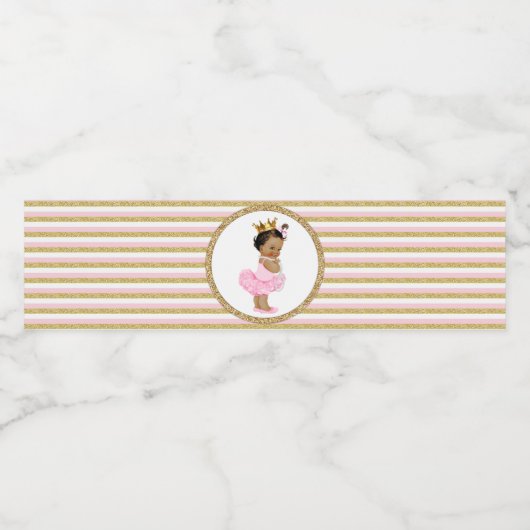 Ethnic Princess Baby Dusche Wasserflaschen Labels Wasserflaschenetikett (Einzelnes Label)