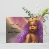 Ethnic Princess Baby Shooter Schmetterling lila 2 Einladung (Stehend Vorderseite)