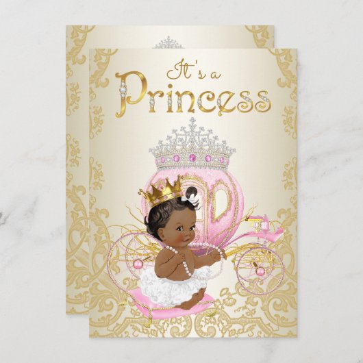 Ethnic Princess Baby Shower Einladungen (Vorne/Hinten)