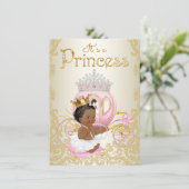 Ethnic Princess Baby Shower Einladungen (Stehend Vorderseite)