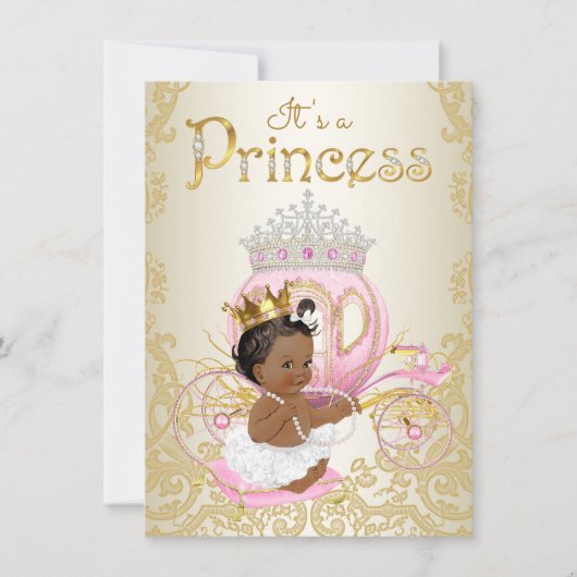 Ethnic Princess Baby Shower Einladungen (Vorderseite)