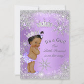 Ethnic Princess Baby Shower Lavender Wonderland Einladung (Vorderseite)