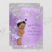 Ethnic Princess Baby Shower Lavender Wonderland Einladung (Vorne/Hinten)