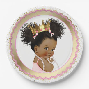 Ethnic Princess Baby Shower Paper Plate Pappteller