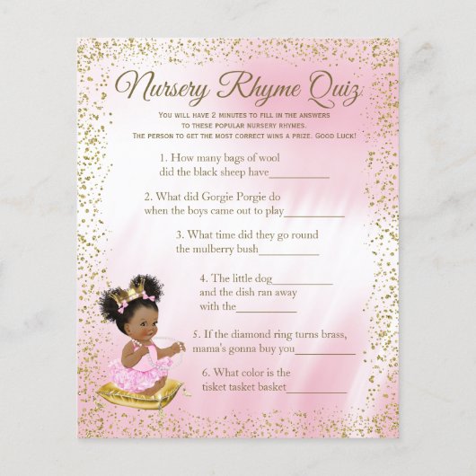 Ethnic Princess Baby Showspiele (Rückseite)