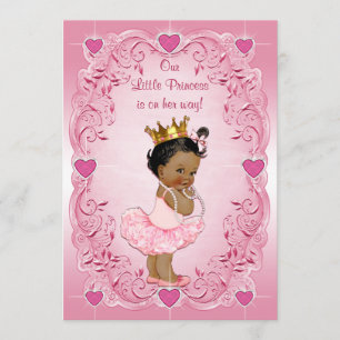 Ethnic Princess Ballerina Liebe Herz Babydusche Einladung