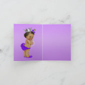 Ethnic Princess danke Ihnen Baby Dusche Lila (Innenseite)