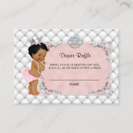 Ethnic Princess Diamonds Glam Diaper Raffle Ticket Begleitkarte